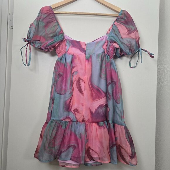 Amanda Uprichard Pink and Blue Mini Dress - Picture 6 of 7